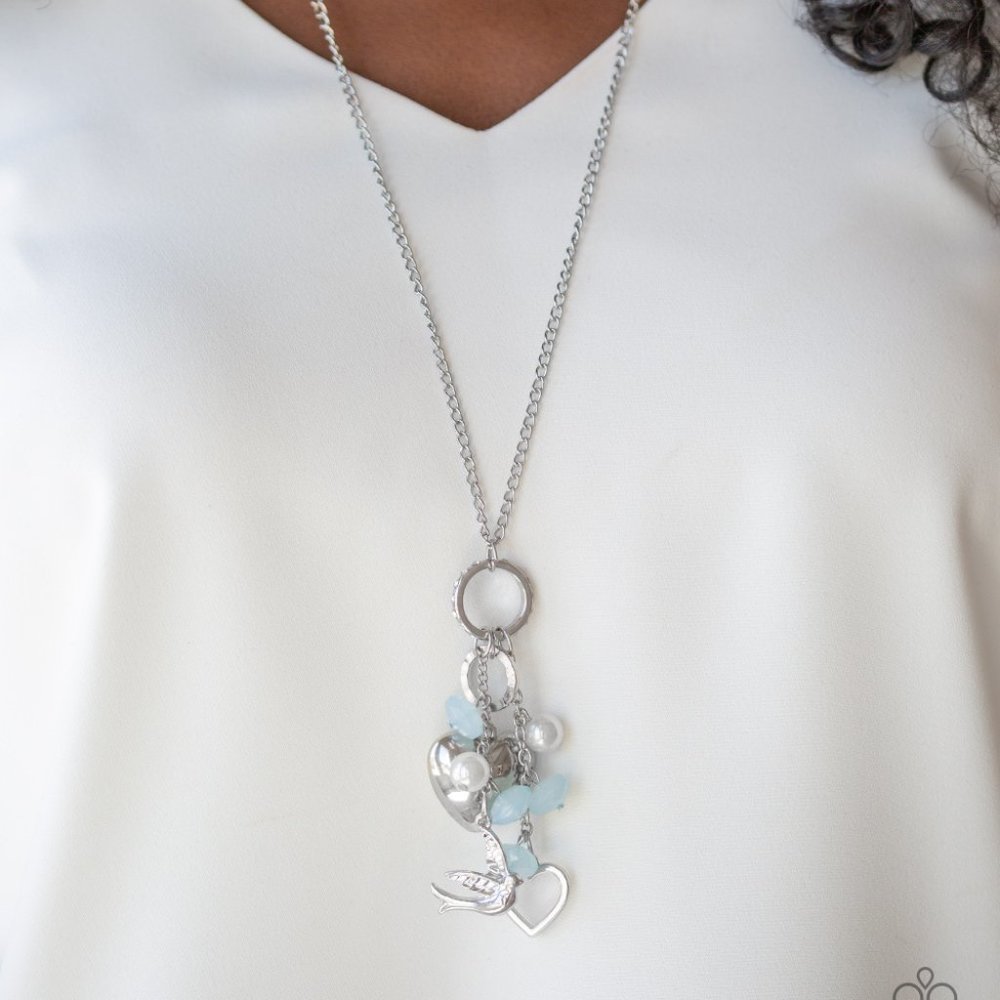 I Will Fly Blue Necklace